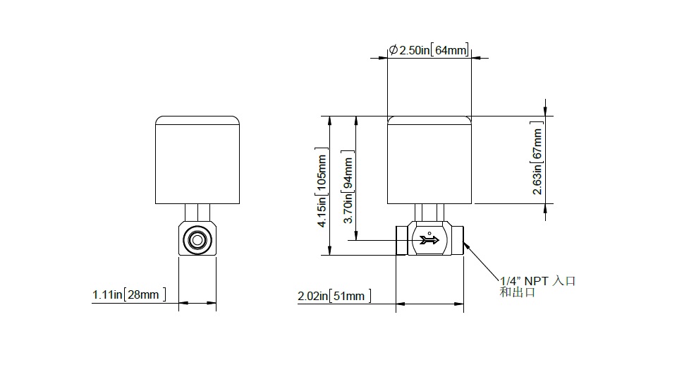 586系列應(yīng)急切斷閥尺寸圖 586系列應(yīng)急切斷閥尺寸圖